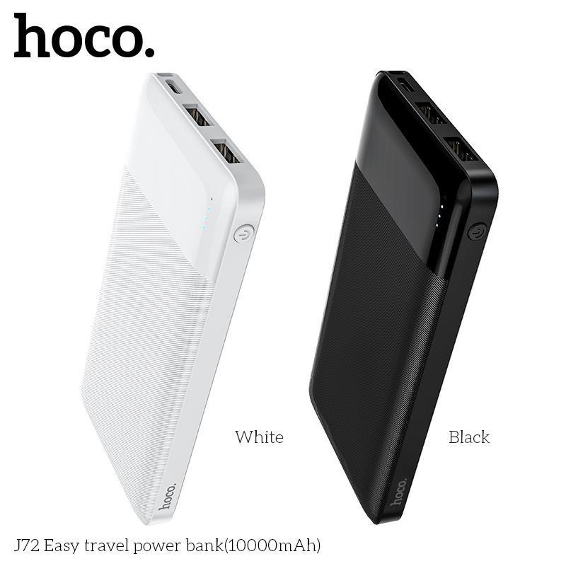 Pin Sạc Dự Phòng Hoco J72 10000mAh, J72A 20000mAh - 2 Cổng Ra 2A, Đèn Led Hiển Thị Năng Lượng, Công Tắc Tiện Lợi - Hàng Chính Hãng