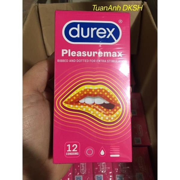 Bao cao su Durex Pleasuremax GÂN GAI HỖ TRỢ QUAN HỆ - TĂNG CƯỜNG CẢM XÚC - hộp 12 bao. Hàng DKSH Việt Nam.