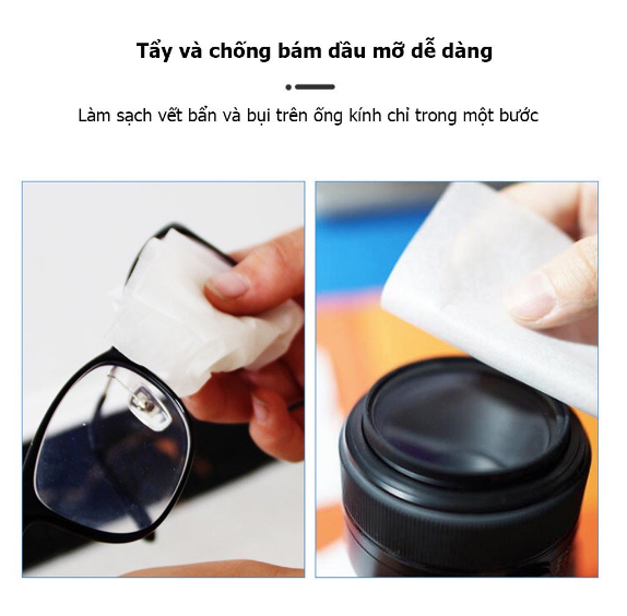 Hộp 100 Khăn Giấy Lau Kính Nano Dùng 1 Lần, Giúp Lau Sạch Bụi, Bám Bẩn, Chống Nhờn Trên Bề Mặt Kính GD668-LauNano