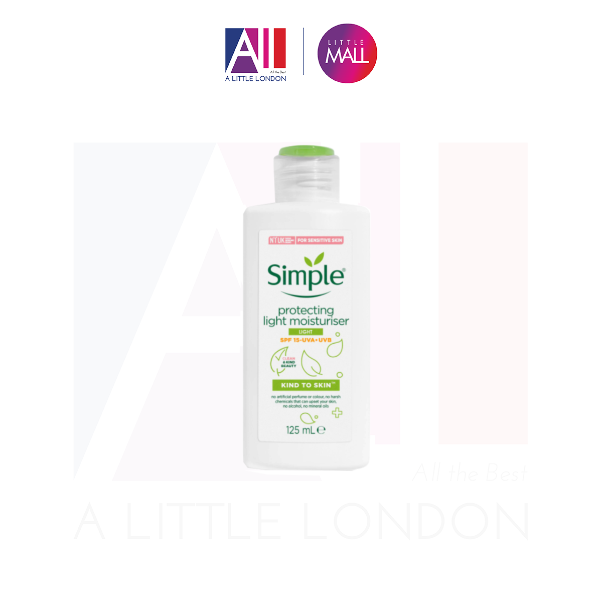 Kem dưỡng Simple Kind To Skin Hydrating Light Moisturizer SPF15 - Chống nắng 125ml