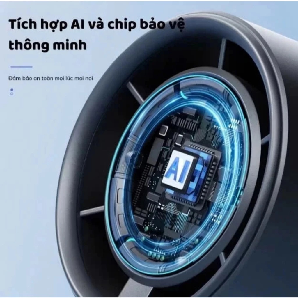 Quạt cầm tay mini GDV N68 100 cấp độ gió, pin cao 5000mAh màn hình hiển thị pin - Màu Ngẫu Nhiên - Hàng Chính Hãng
