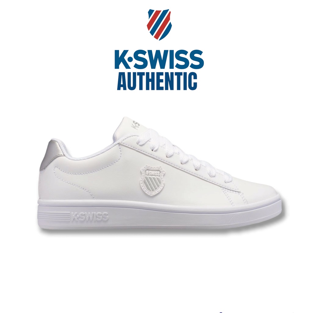 [ Store ] Giày Kswiss nữ cổ thấp da thuộc màu trắng ngọc