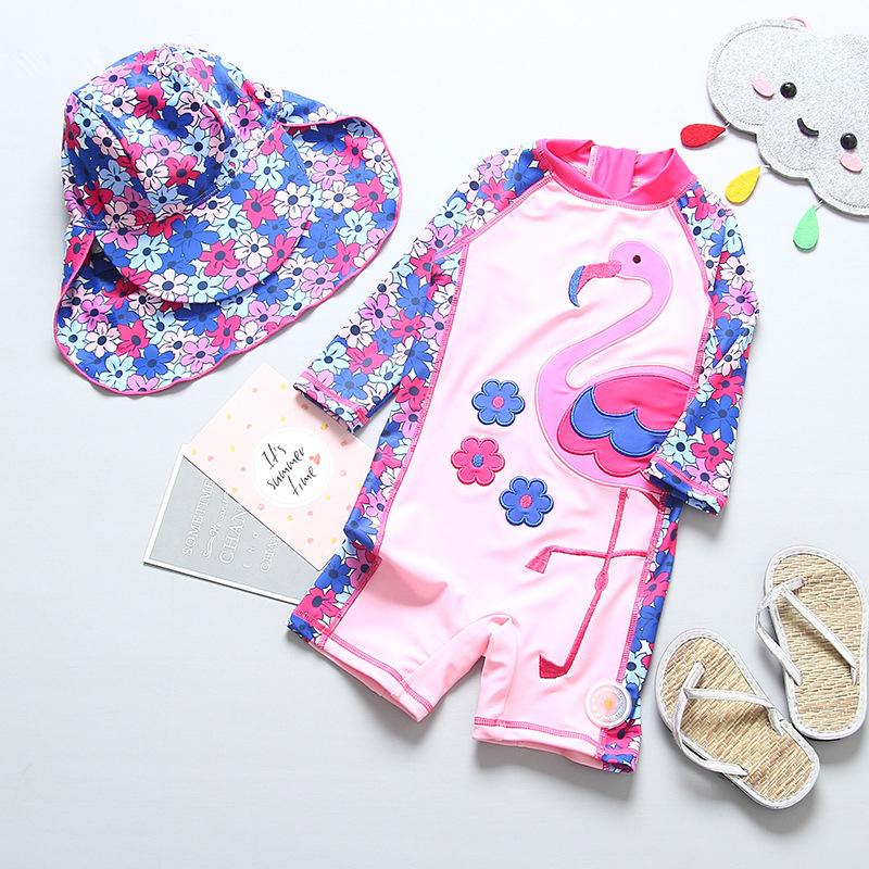 Trẻ Em Bé Gái Đồ Bơi Đáng Yêu Nước Chơi Trẻ Em Chống Nắng Lặn Beahwear Một Mảnh Có Mũ Bé Gái Chống Nắng Quần Áo Đồ Bơi