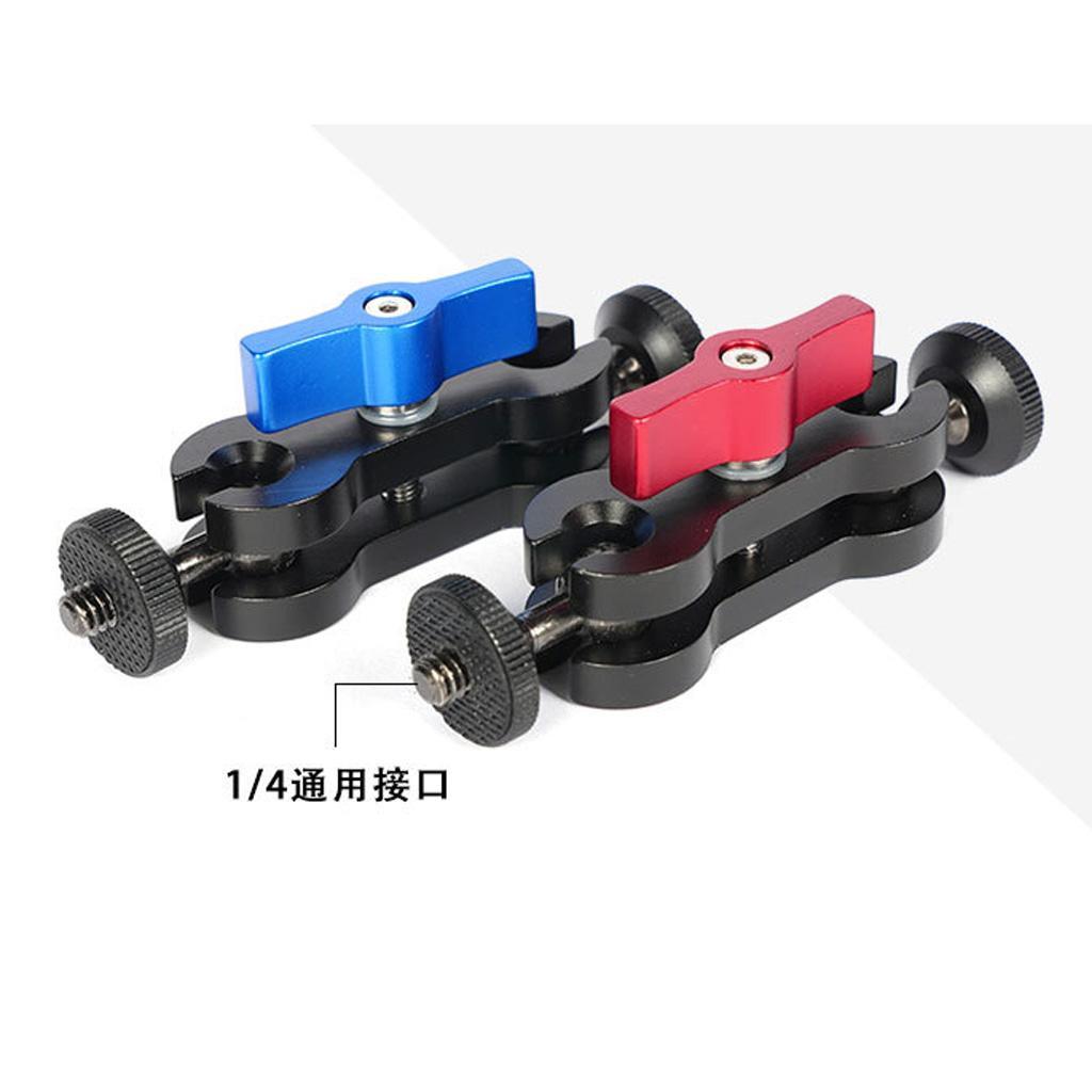 1/4 '' Double Ball Head  Bracket Hot Shoe  Arm