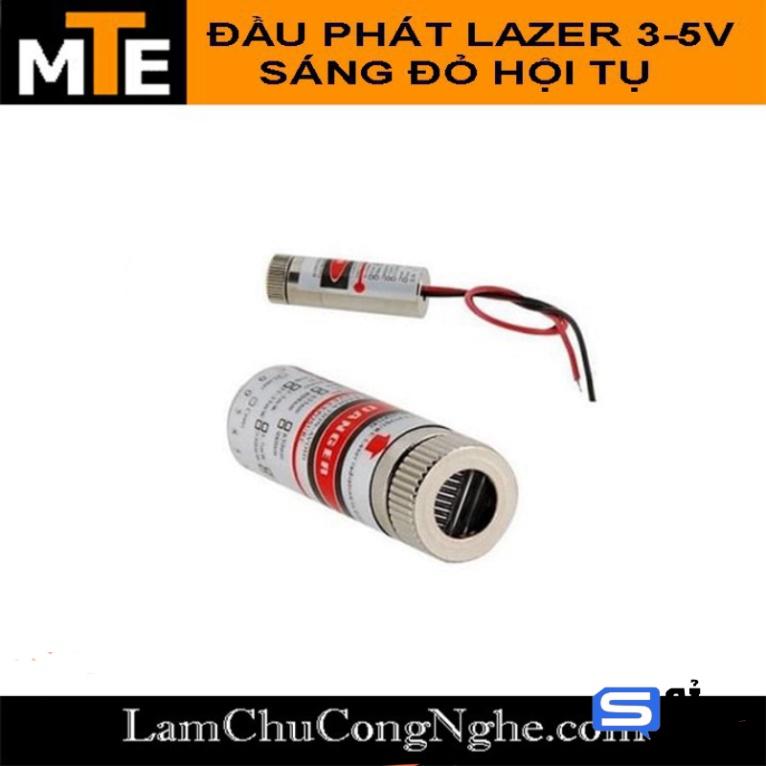 Đầu phát tia laze 3-5V 5mW - Module laser sáng đỏ hội tụ 12mm có điều chỉnh tiêu cự