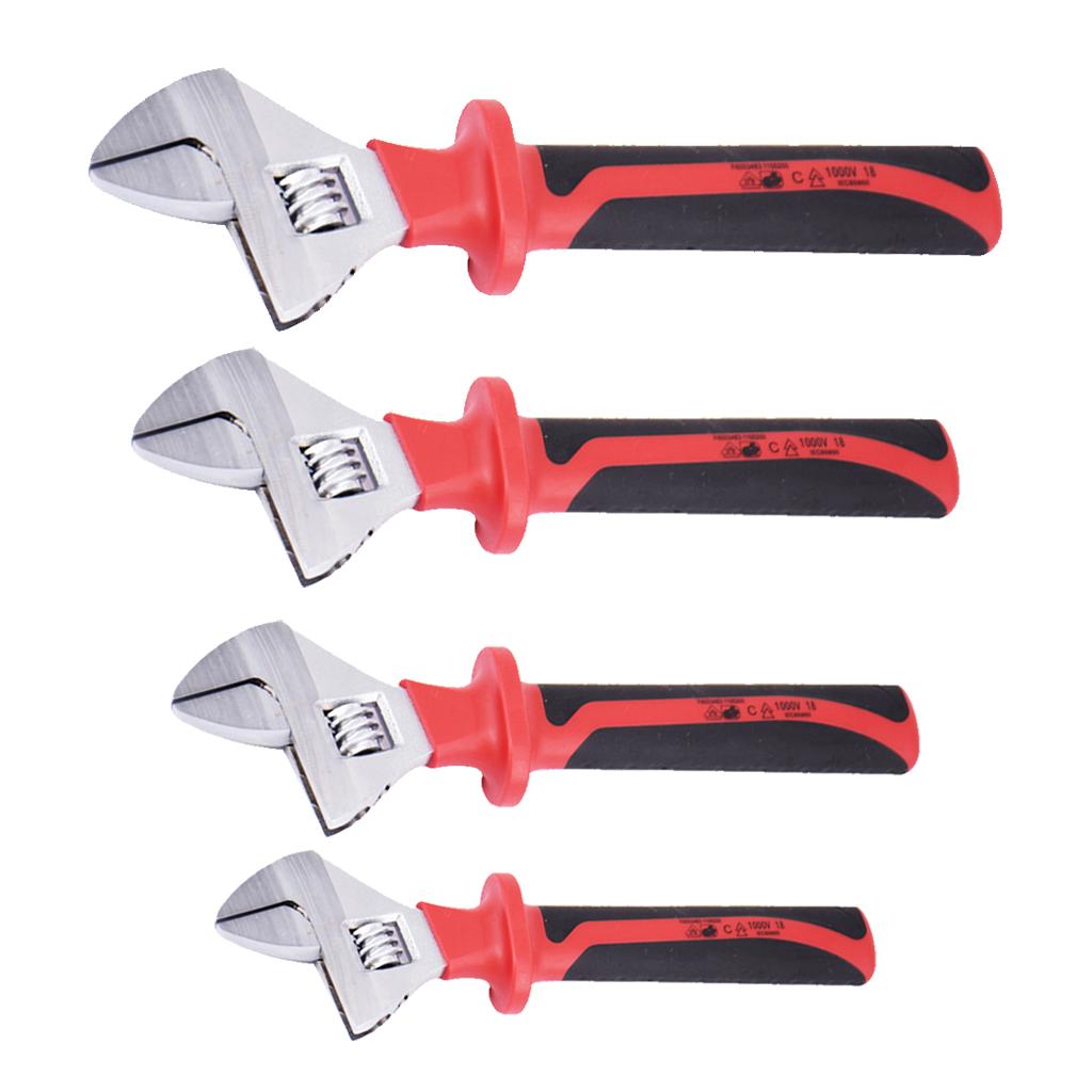 Adjustable Spanner Wrench Monkey Pipe Plumbers 1000V Insulated