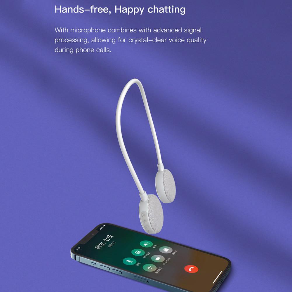 Aikswe cổ bluetooth loa không dây vòm bao quanh âm thanh nổi SD-card với micrô âm thanh ngoài trời di động cho trò chơi Color: White