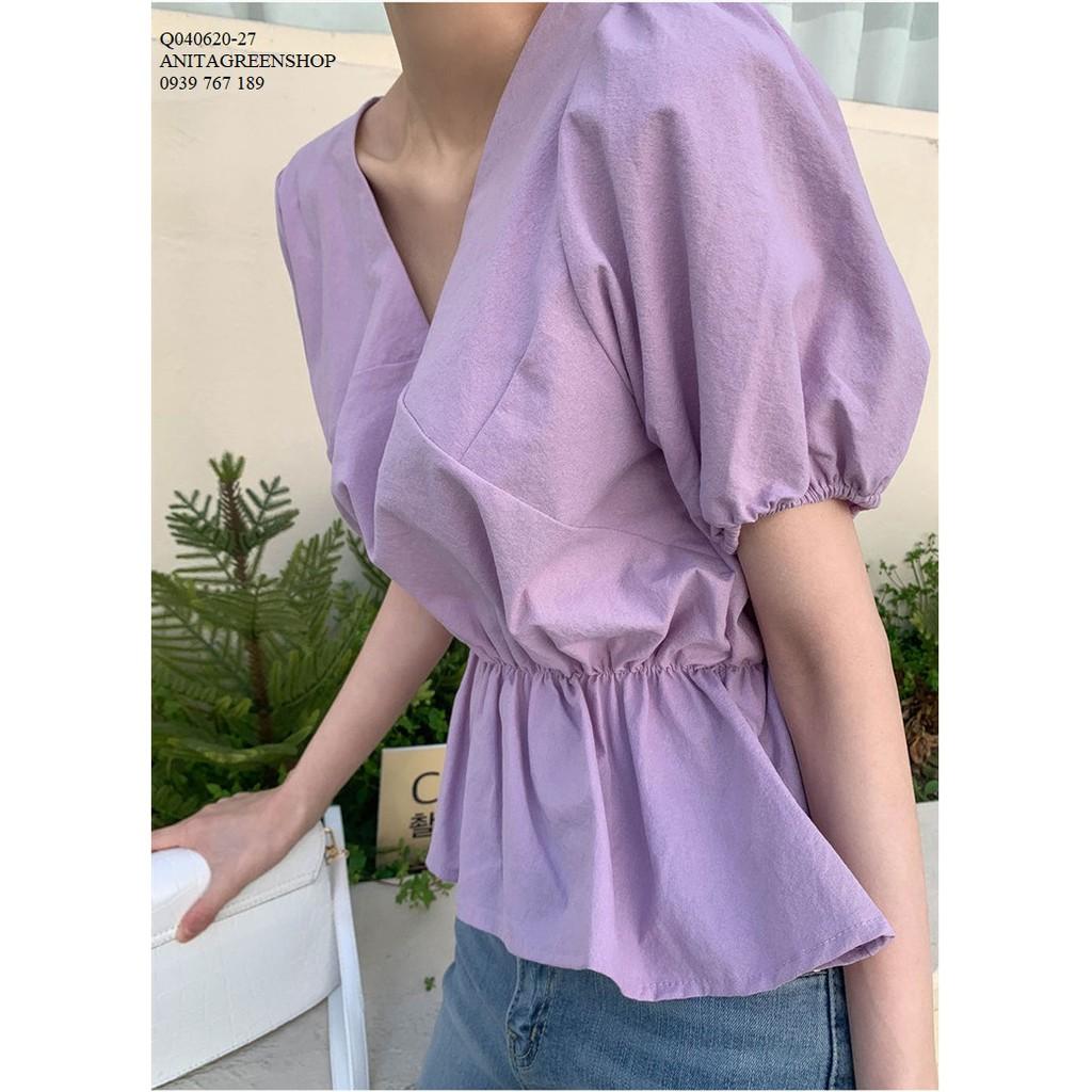 Q040620 ÁO KIỂU MÀU TÍM