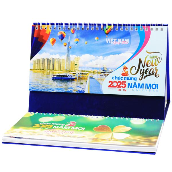 Lịch Bàn 2025 - 2 Lò Xo - Việt Nam Hưng Thịnh - NST91B