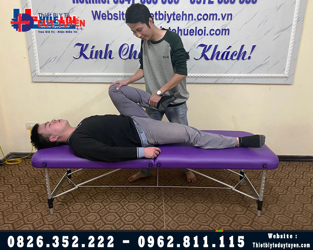 Giường Massage Gấp Gọn Chân Hợp Kim HL4 Tiện Lợi Dễ Dàng Gấp Gọn Và Di Chuyển Tải Trọng 250Kg