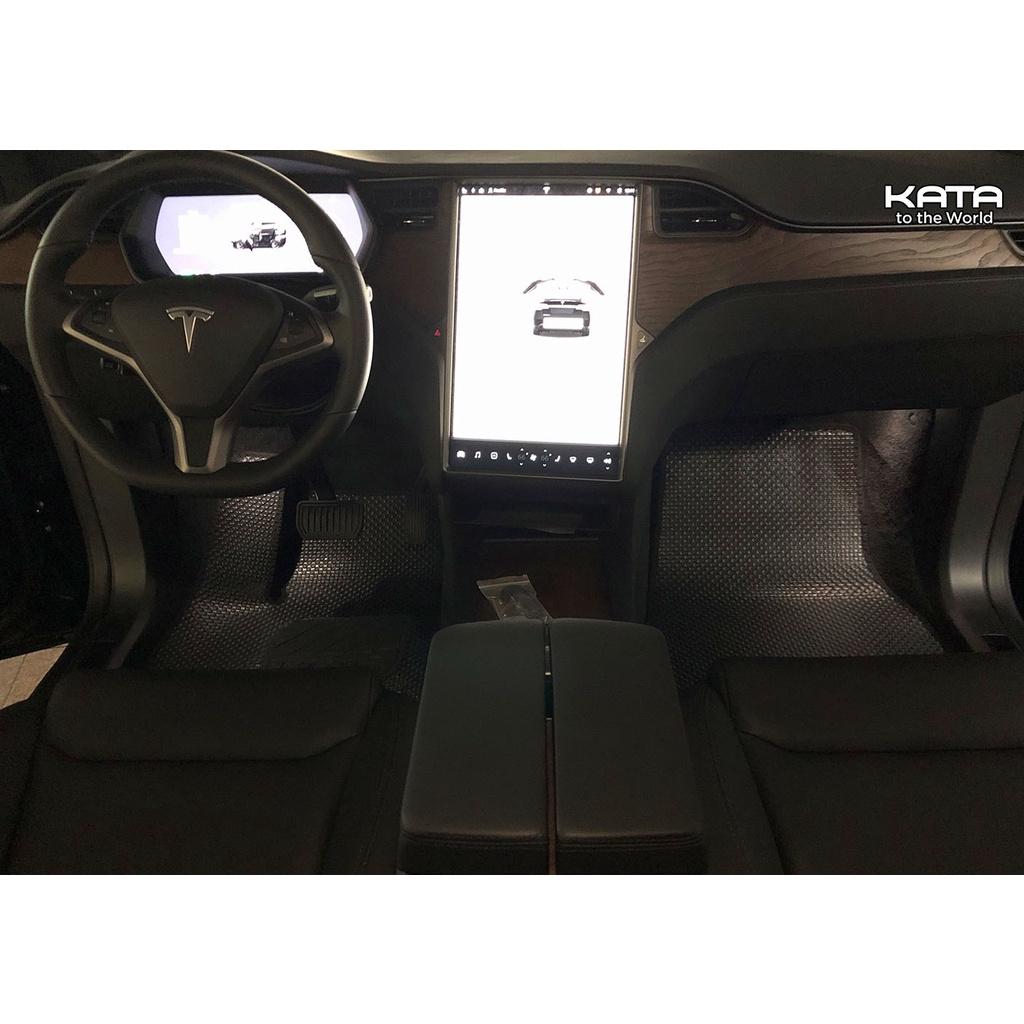 Thảm lót sàn ô tô KATA cho xe Tesla Model X  - Khít với sàn xe, Chống trơn, Không mùi, Không ẩm mốc