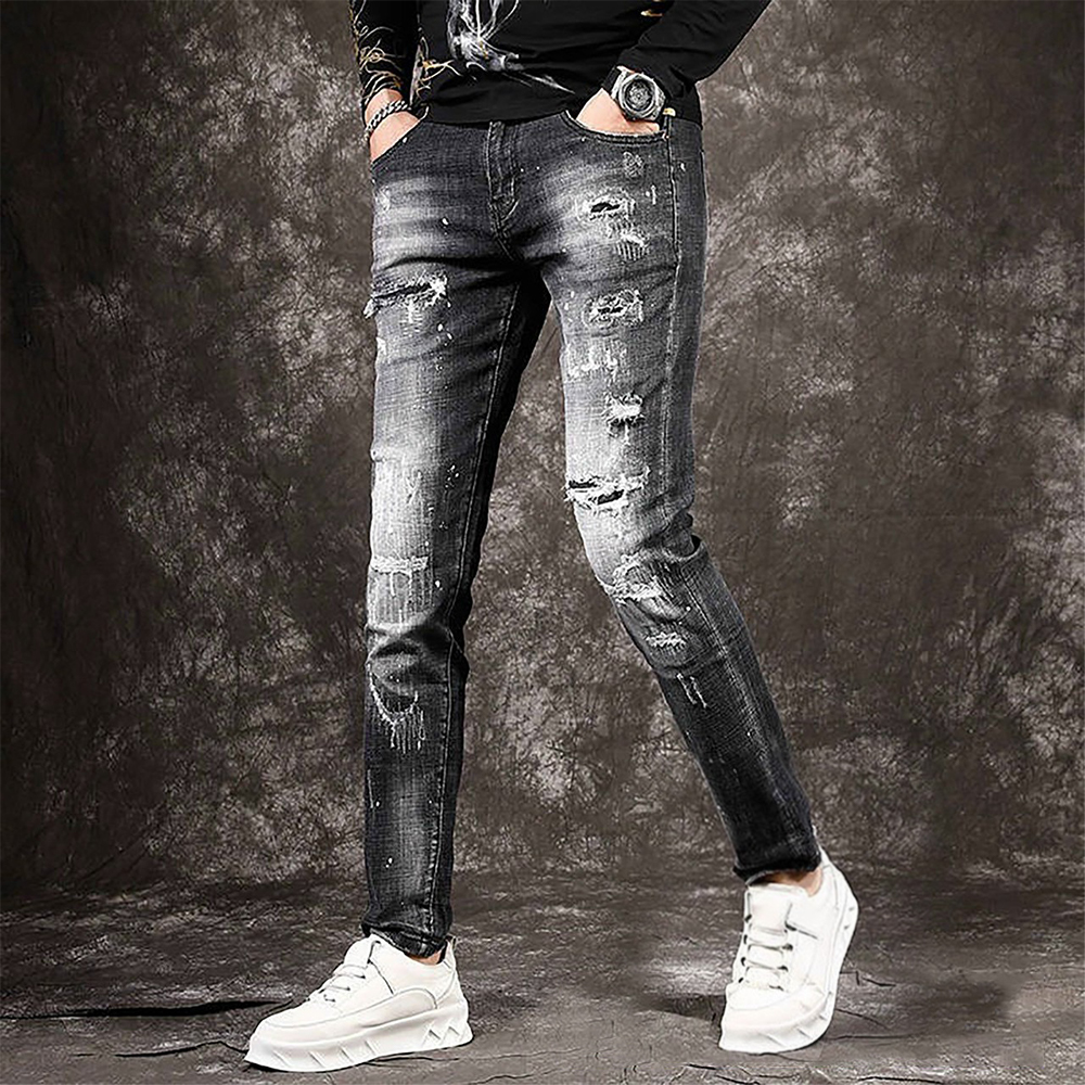 Quần Bò Nam cao cấp thương hiệu Chandi, chất jean co dãn mẫu mới nhất MS64