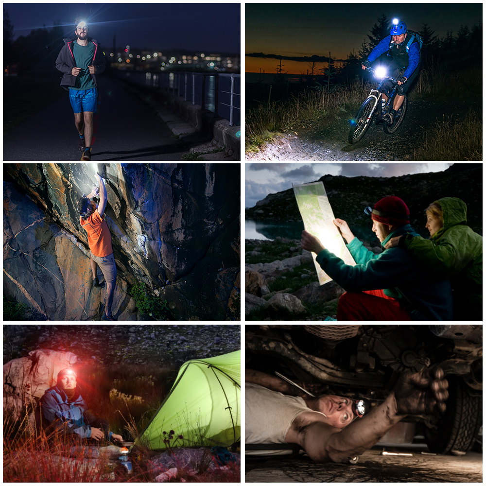 Đèn Pha Cảm Ứng Siêu Sáng Đội Đầu Có Thể Sạc Lại