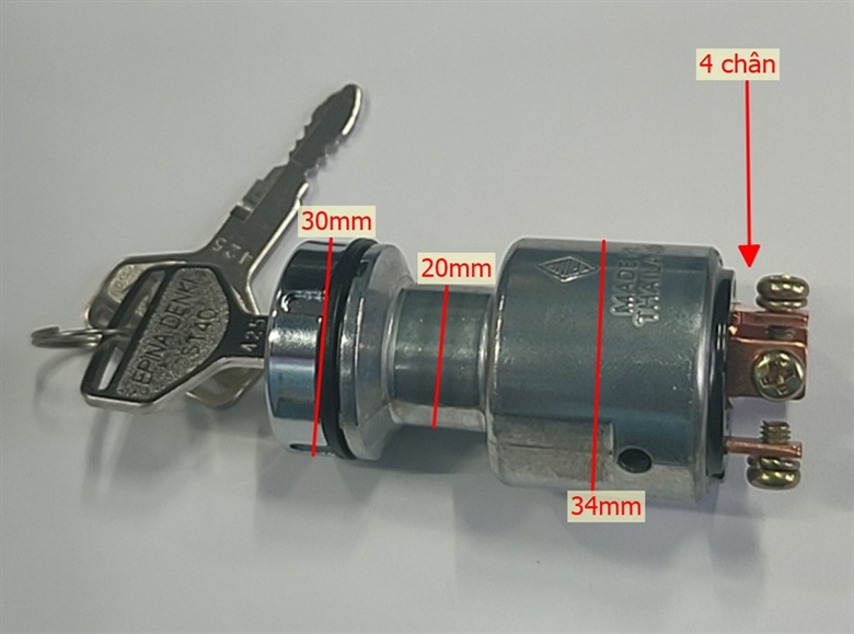 Ổ KHÓA ĐỀ 4 CHÂN DENSO DÀNH CHO XE NÂNG XE TẢI Ô TÔ