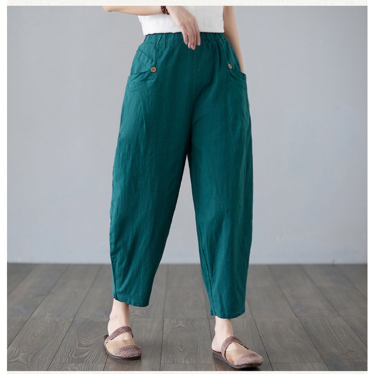 Quần ống rộng nữ, chất liệu Đũi cao cấp, phong cách Hàn Quốc, trẻ trung, thoải mái NeSa Shop QKH.056