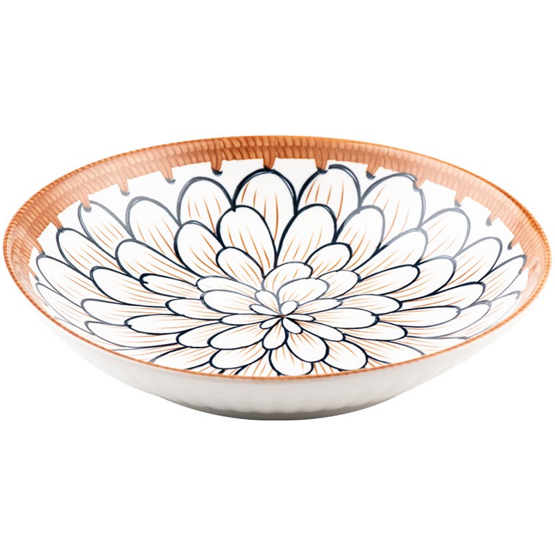 Bộ bát đĩa gốm sứ phong cách Nhật Bản họa tiết trang nhã 11 món kèm hộp - Bộ chén bát decor siêu xinh
