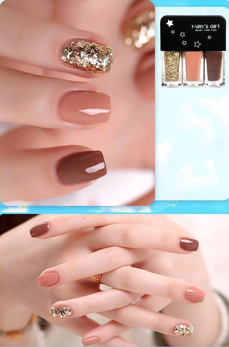 Set 3 lọ sơn móng tay, sơn gel móng tay bóng nhiều màu nail color SM12