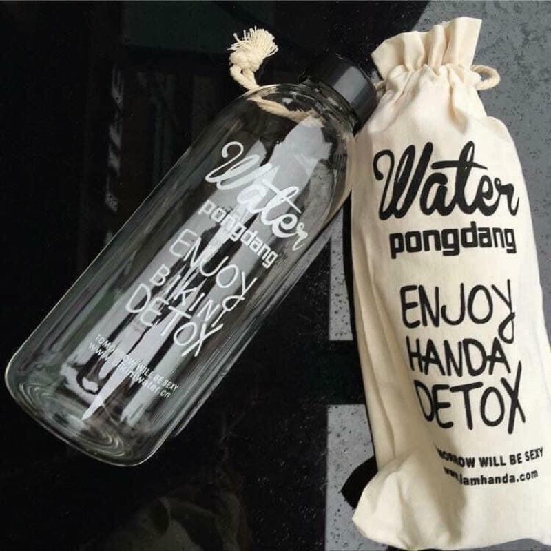 BÌNH NƯỚC DETOX 1000ML KÈM TÚI VẢI CỰC ĐẸP