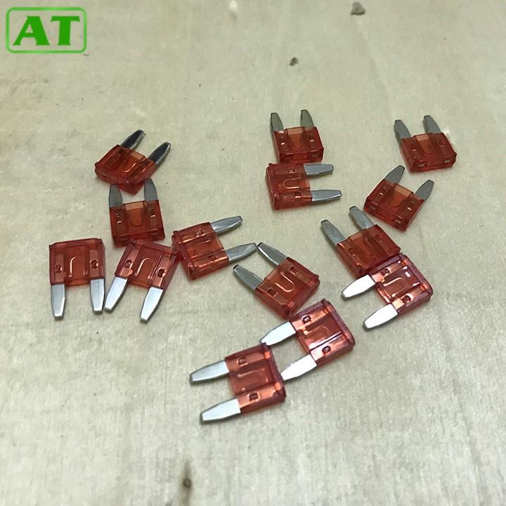Hộp 200 Cầu Chì Ô Tô Xe Hơi 10A Chân Nhỏ