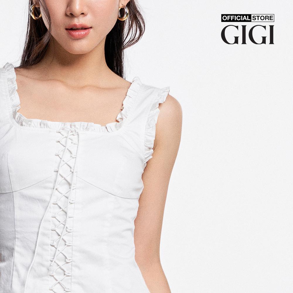 GIGI - Áo sát nách nữ cổ vuông phối dây rút thời trang G1206T231274