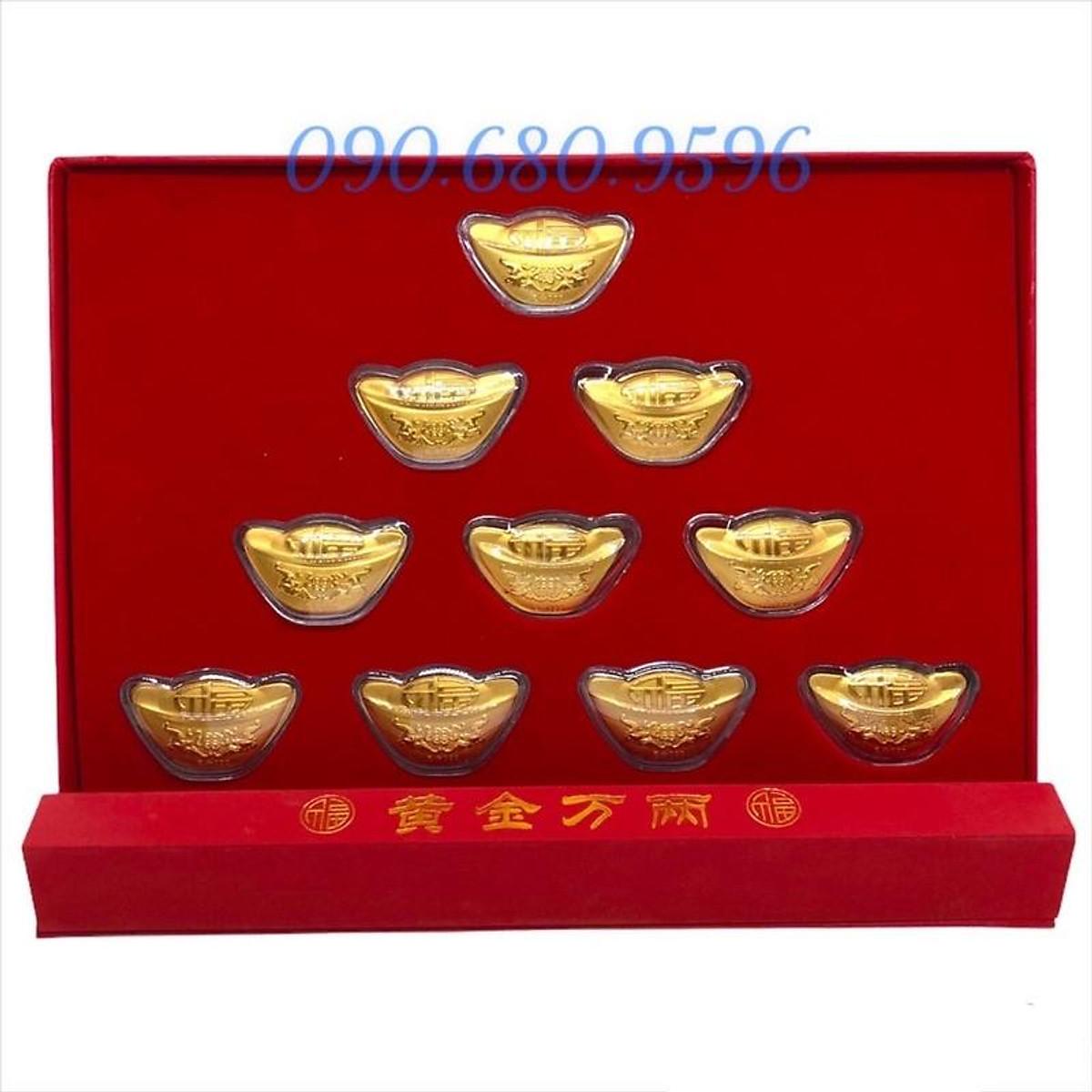 Hộp Quà Tết 10 Thỏi Kim Nguyên Bảo