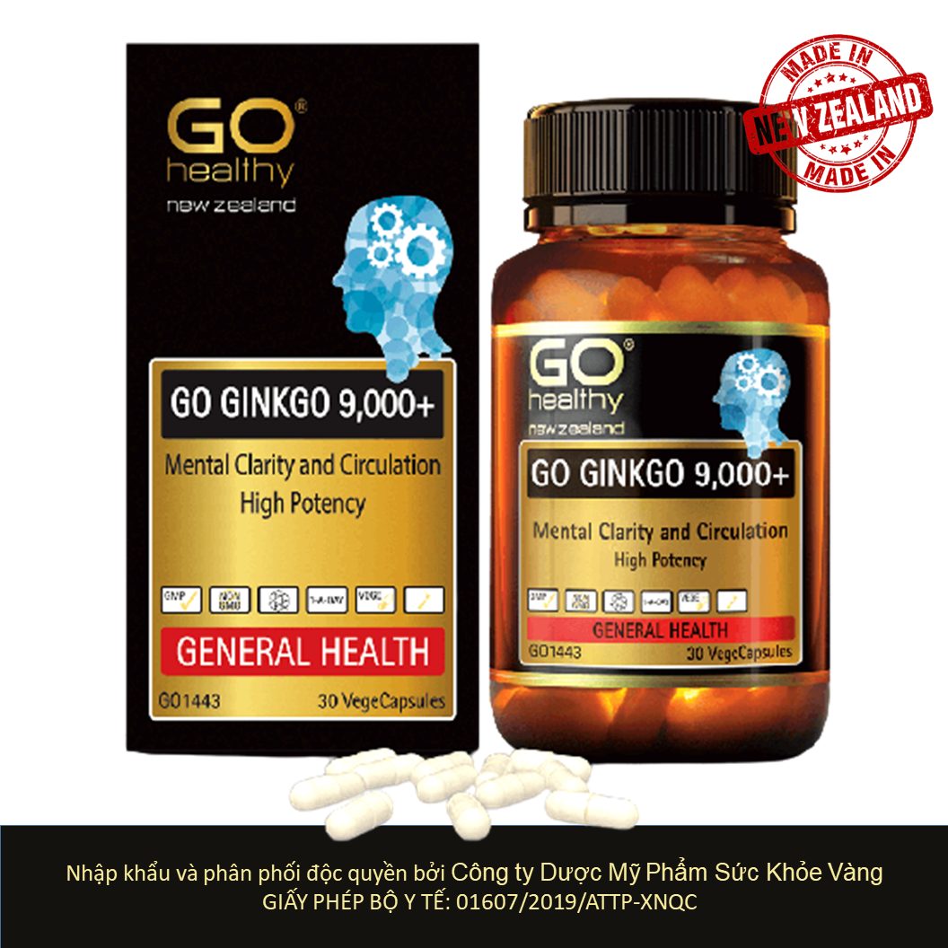 Viên Uống Bổ Não New Zealand GO Ginkgo 9000+ GO Healthy