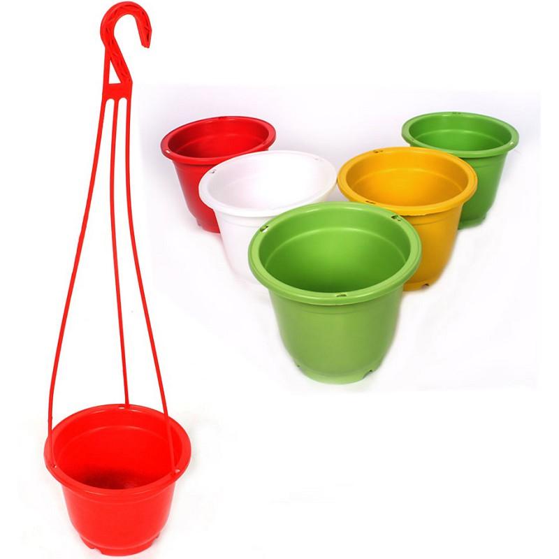 10 chậu treo bí nhỏ - nhựa bền đẹp có lỗ thoát nước