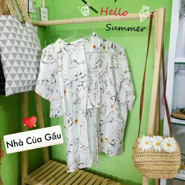 Set Kimono Đi Biển Siêu Xinh