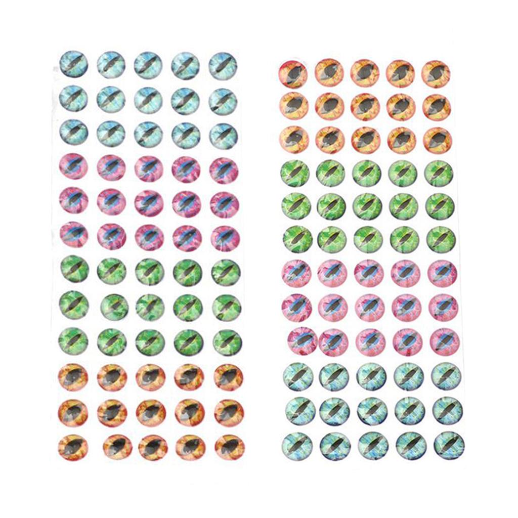 120x Self Adhesive 4D Holographic   Lure Eyes DIY Fly Tying Material 6/8mm