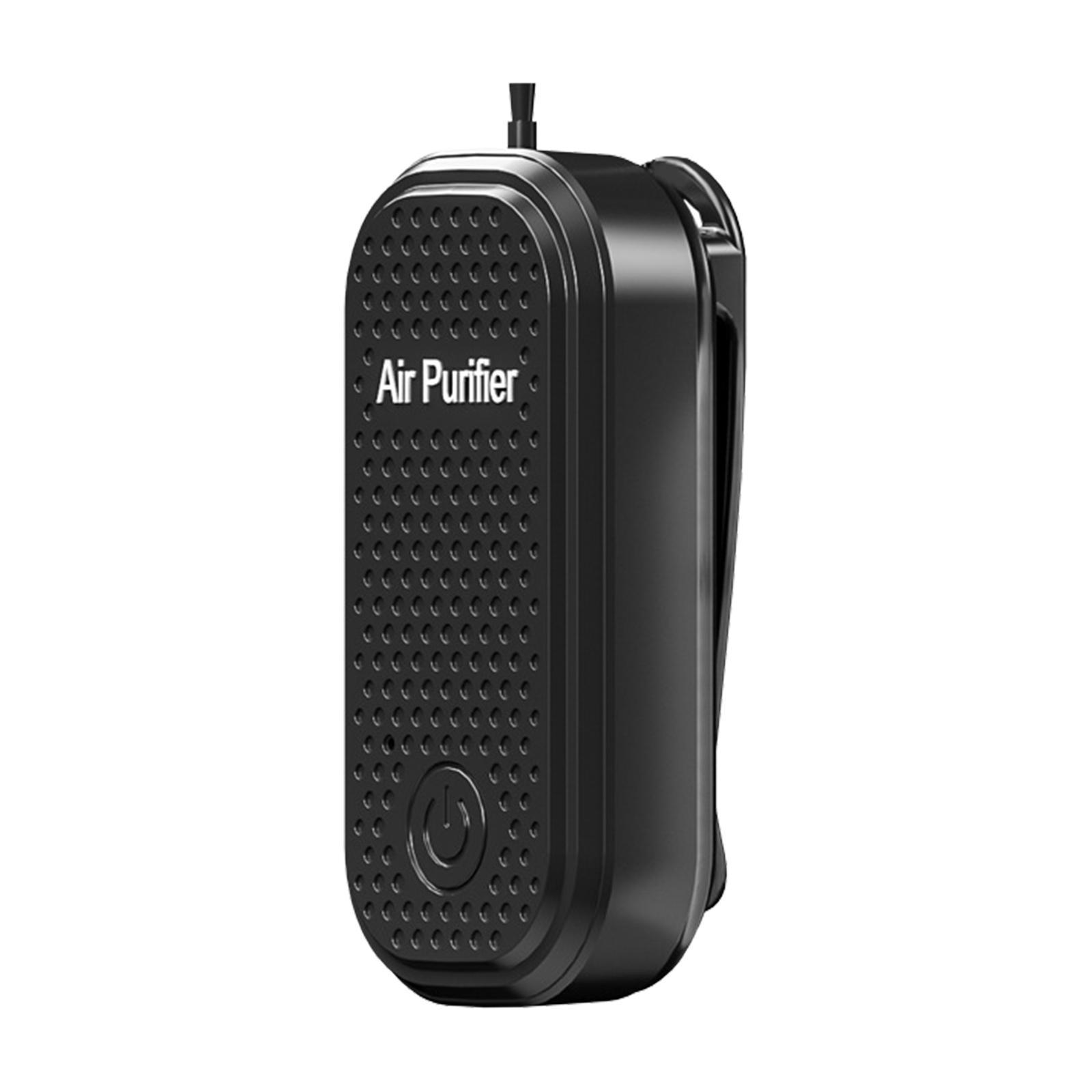 Portable Necklace Air Purifier USB Smoke Rechargable Dust Anion Pollen