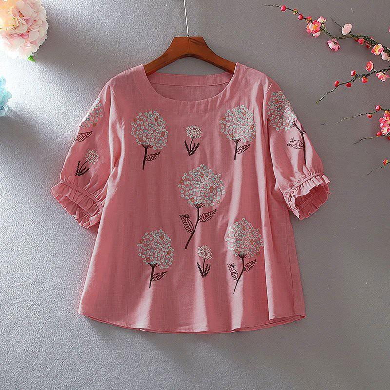 Áo kiểu nữ ngắn tay in hình phong cách Retro,bốn màu siêu đẹp,siêu sang - Mã A17