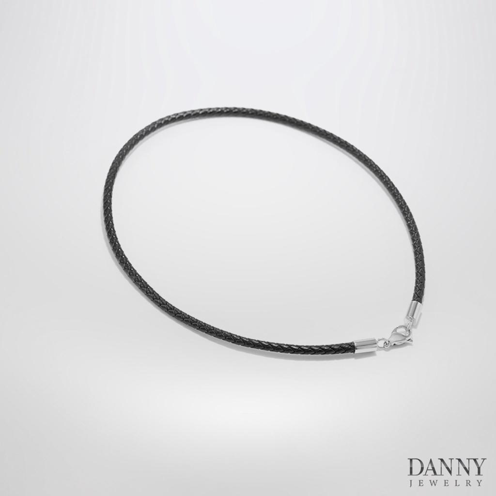 Vòng Cổ Danny Jewelry Da Tổng Hợp Khóa Bạc 925 Xi Bạch Kim CI4G001