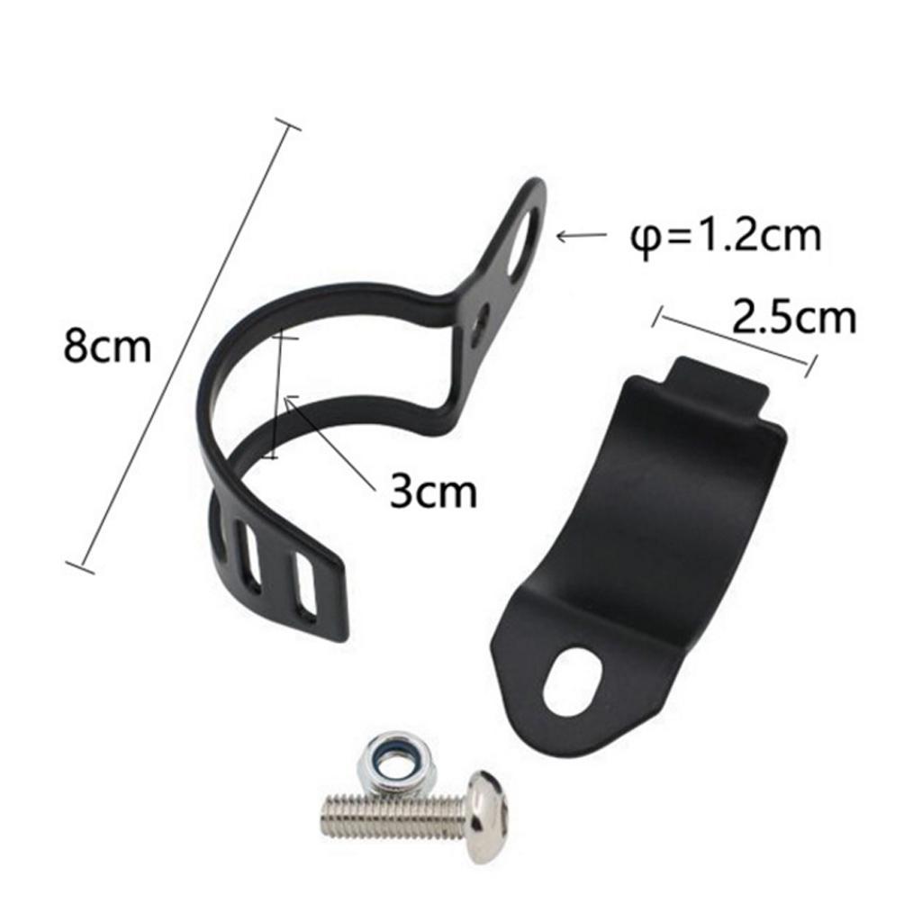 1 Pair Universal Motorcycle   Light Fork Mount Bracket Black