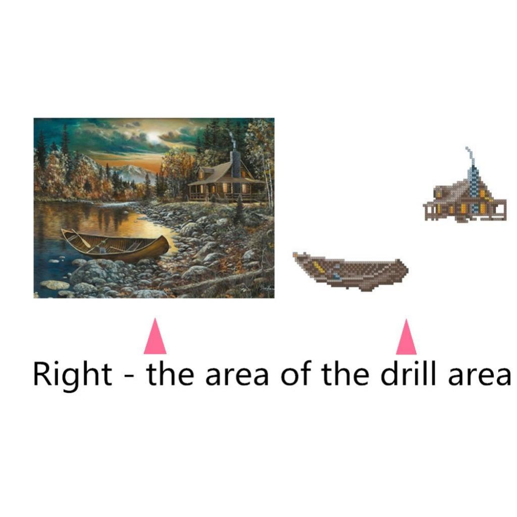 DIY 5D Diamond Painting Embroidery Cross Craft Stitch Home Decoration Arts Crafts, Lakeside 38x30cm