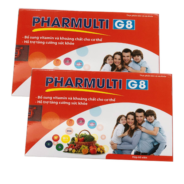 Thực phẩm Pharmulti G8 bổ sung vitamin và khoáng chất cho cơ thể 2 Hộp