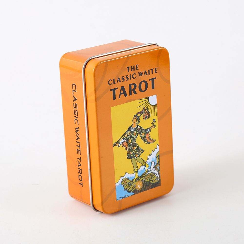 Img  Bộ Bài The Classic Waite Tarot Rider Hộp Thiếc 78 Lá 98x58 Mm Tặng Đá Thanh Tẩy