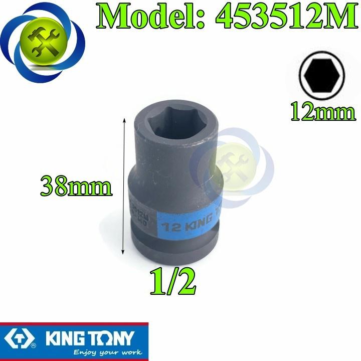 Tuýp đen ngắn loại 1/2 KINGTONY 4535 đủ size từ 8 - 34mm