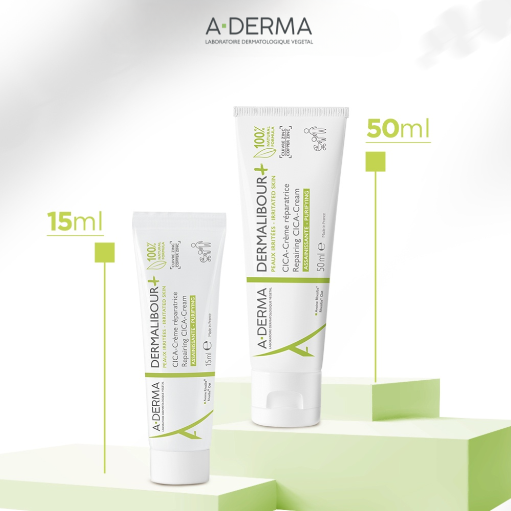 Kem làm dịu da giúp phục hồi da kích ứng A-DERMA DERMALIBOUR+ REPAIRING CICA-CREAM