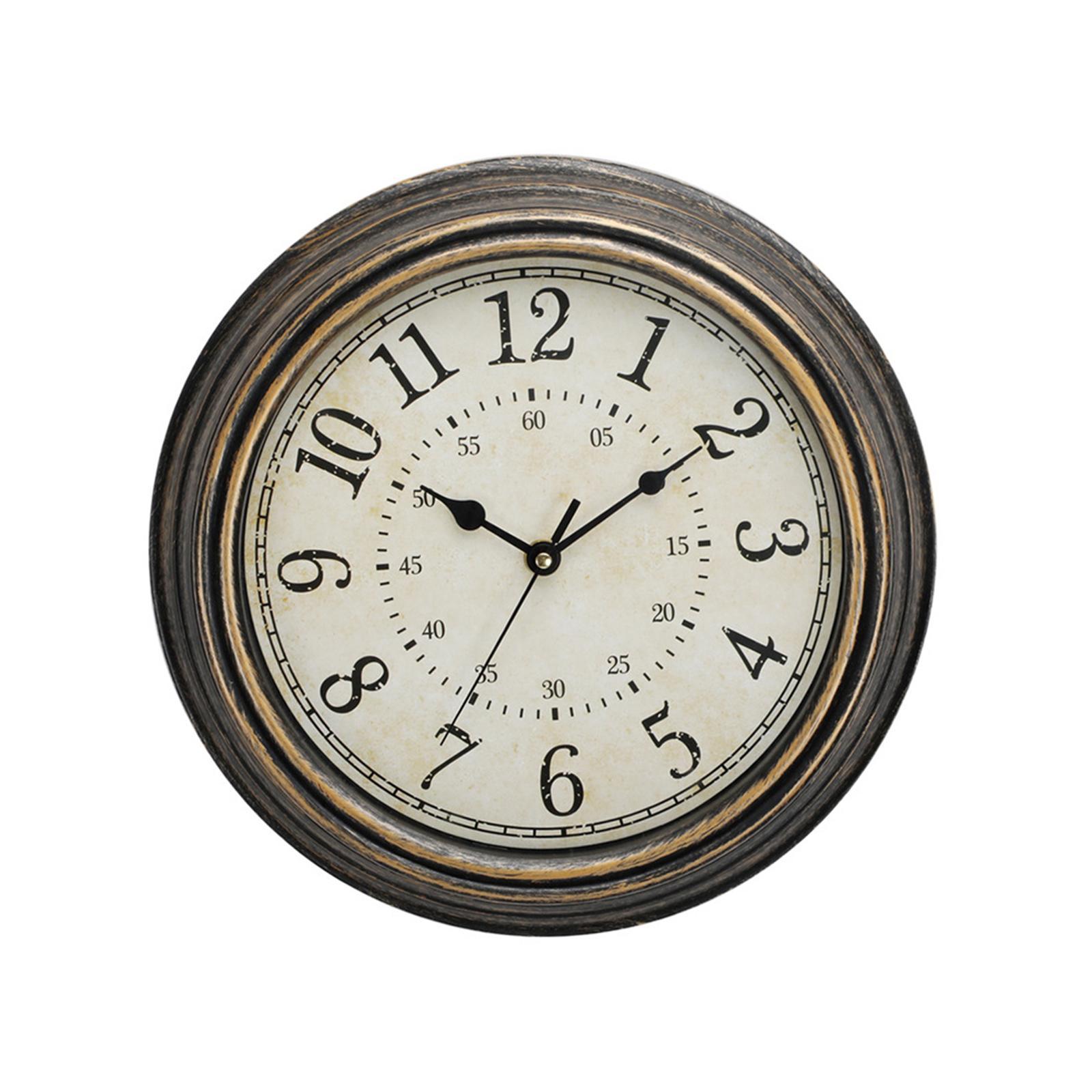 Retro Style 12inch Wall Clock Clocks for Dining Room Classroom Nursery
