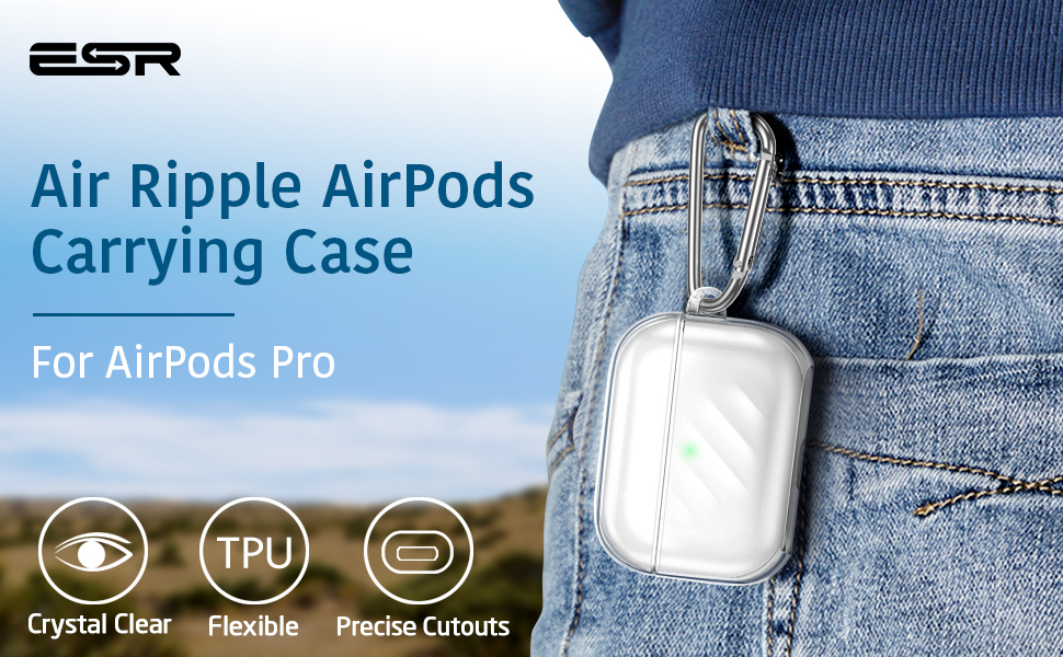 Ốp Case ESR Air Ripple Series Shock-Resistant Dành cho Airpods Pro - Hàng Chính Hãng