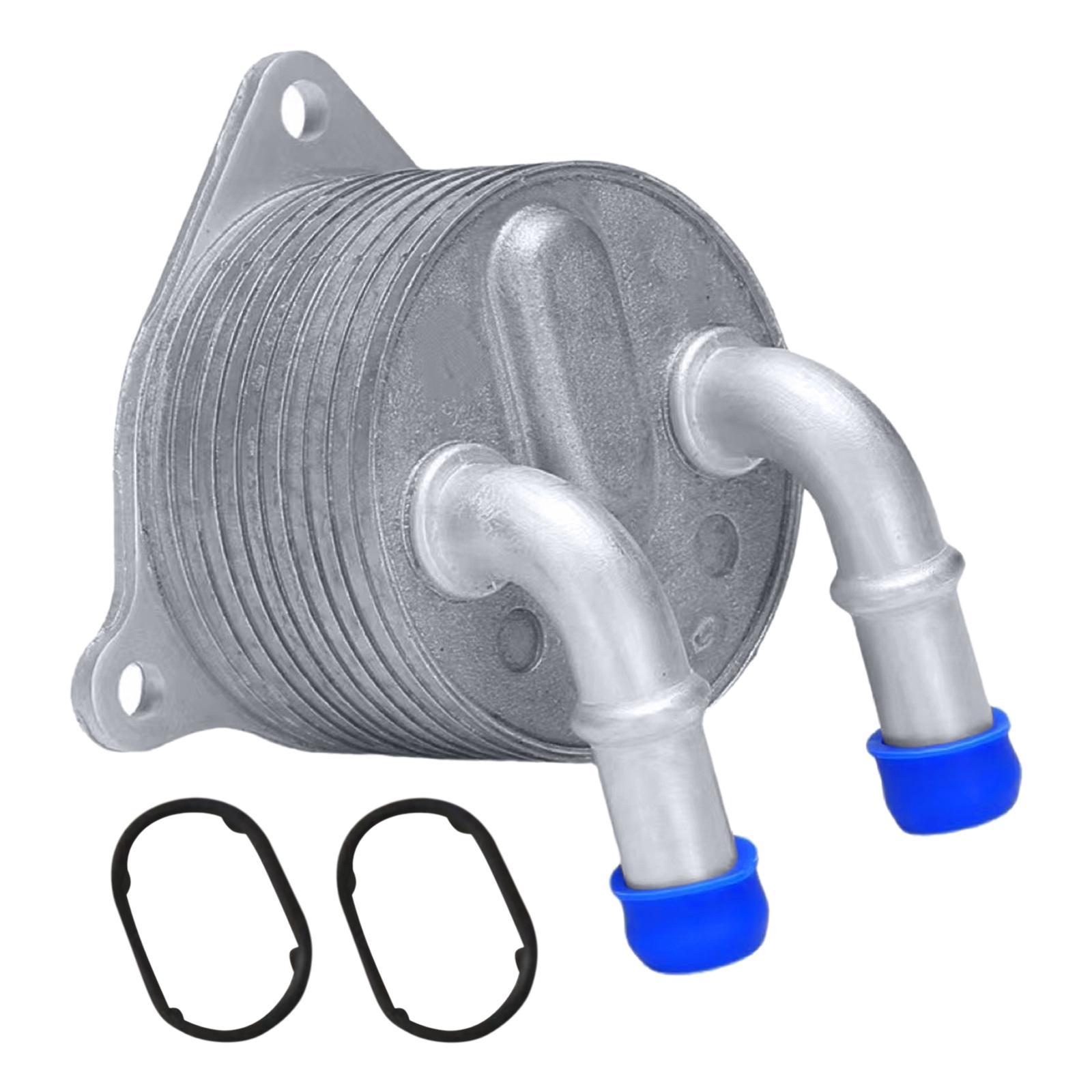 Auto Engine Oil Cooler 24148627861 7089720 with Gaskets for BMW x1 Mini Cooper Oil Cooler Kit Silver
