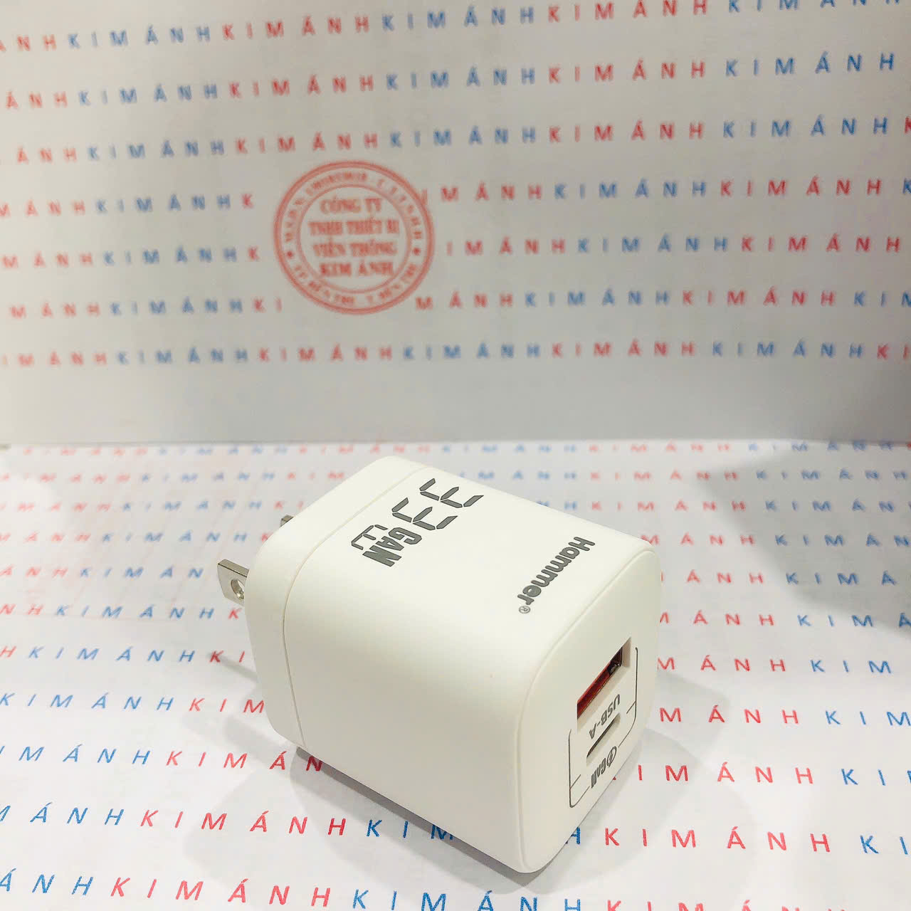 Củ sạc nhanh Ham.mer GaN ( H-S-GAN1) công suất 33W có 2 cổng sạc USB + C , Check Qr hàng chính hãng bảo hành 1 năm