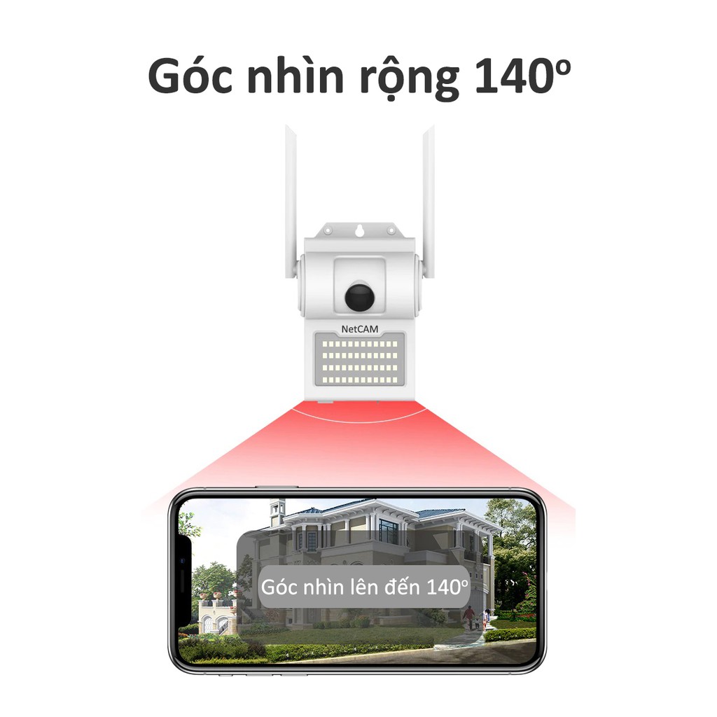 Camera IP Wifi NetCAM WL140, Độ phân giải 2.0MP / 5.0MP, Góc Nhìn Rộng 140º - Hàng Chính Hãng