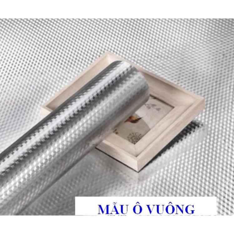 Cuộn giấy bạc dán bếp cách nhiệt, miếng decal dán tường nhà bếp chống thấm bền đẹp Khổ 60cm