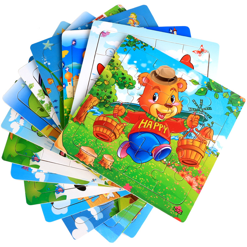 Đồ chơi tranh xếp hình 16 miếng puzzle - Đồ chơi thông minh trẻ em