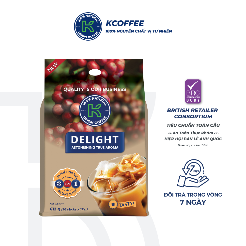 Combo 2 túi cà phê sữa hòa tan K-Delight 3in1