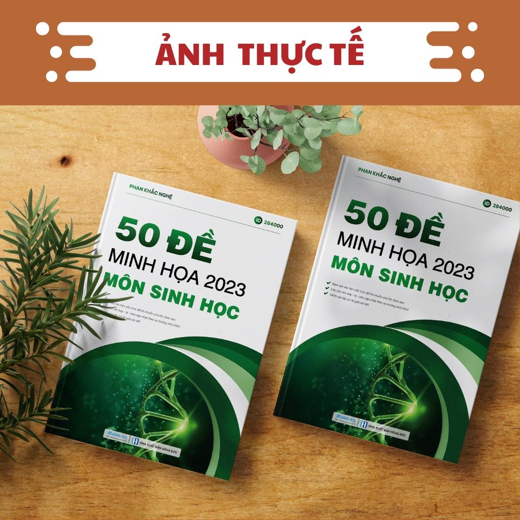 Sách 50 bộ đề minh hoạ môn Sinh học ôn thi thpt quốc gia bản mới nhất moonbook