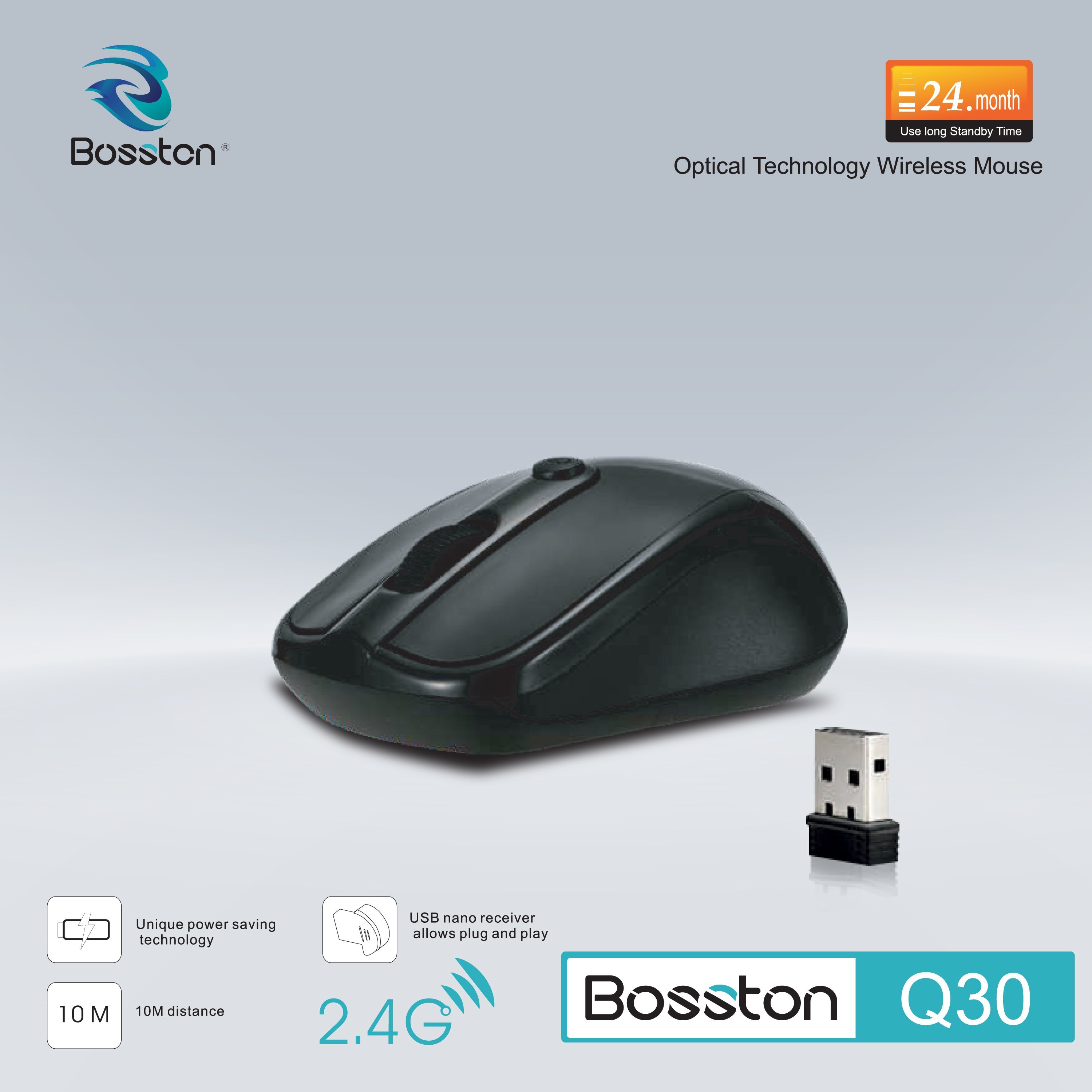 Chuột Không Dây Bosston Q30 - HT - HÀNG CHÍNH HÃNG