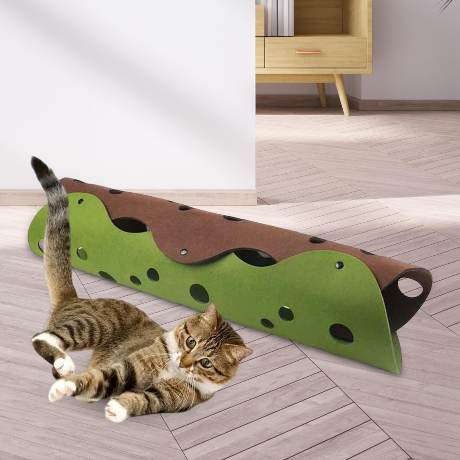 Cat Tunnel, Foldable Tube Interactive Toy Sleeping Pad Deformable Hide Playing Cat Toys Cat Passage Runway Pet Supplies House Tunnel for Kitten Cats