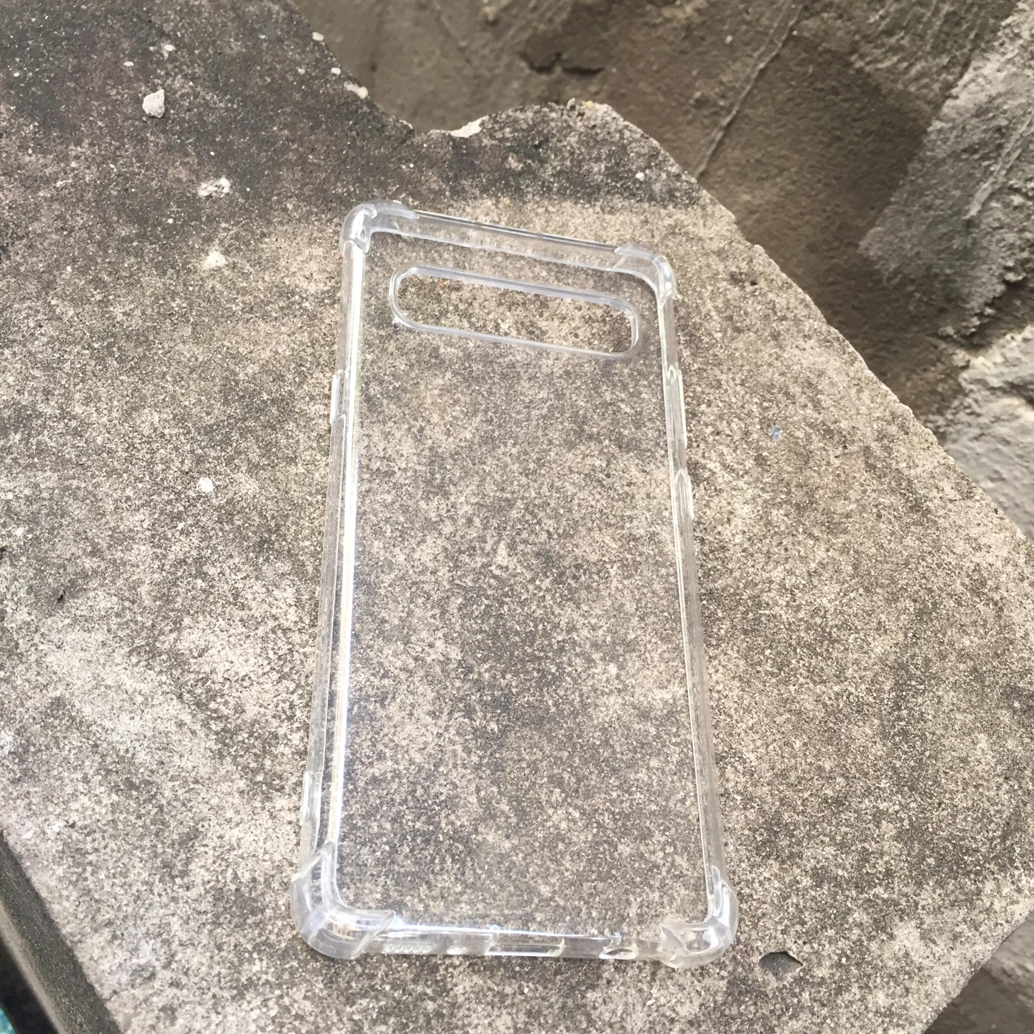 Ốp lưng silicon cho Samsung Galaxy S10 5G - chống sốc gờ cao 4 góc trong suốt